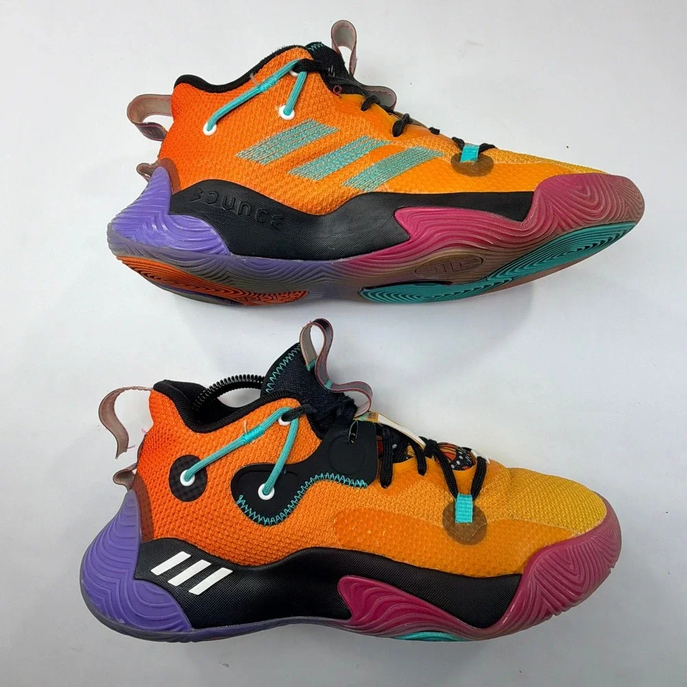 Adidas Harden Stepback 3 Basketball Sneaker Mens 8 Orange 